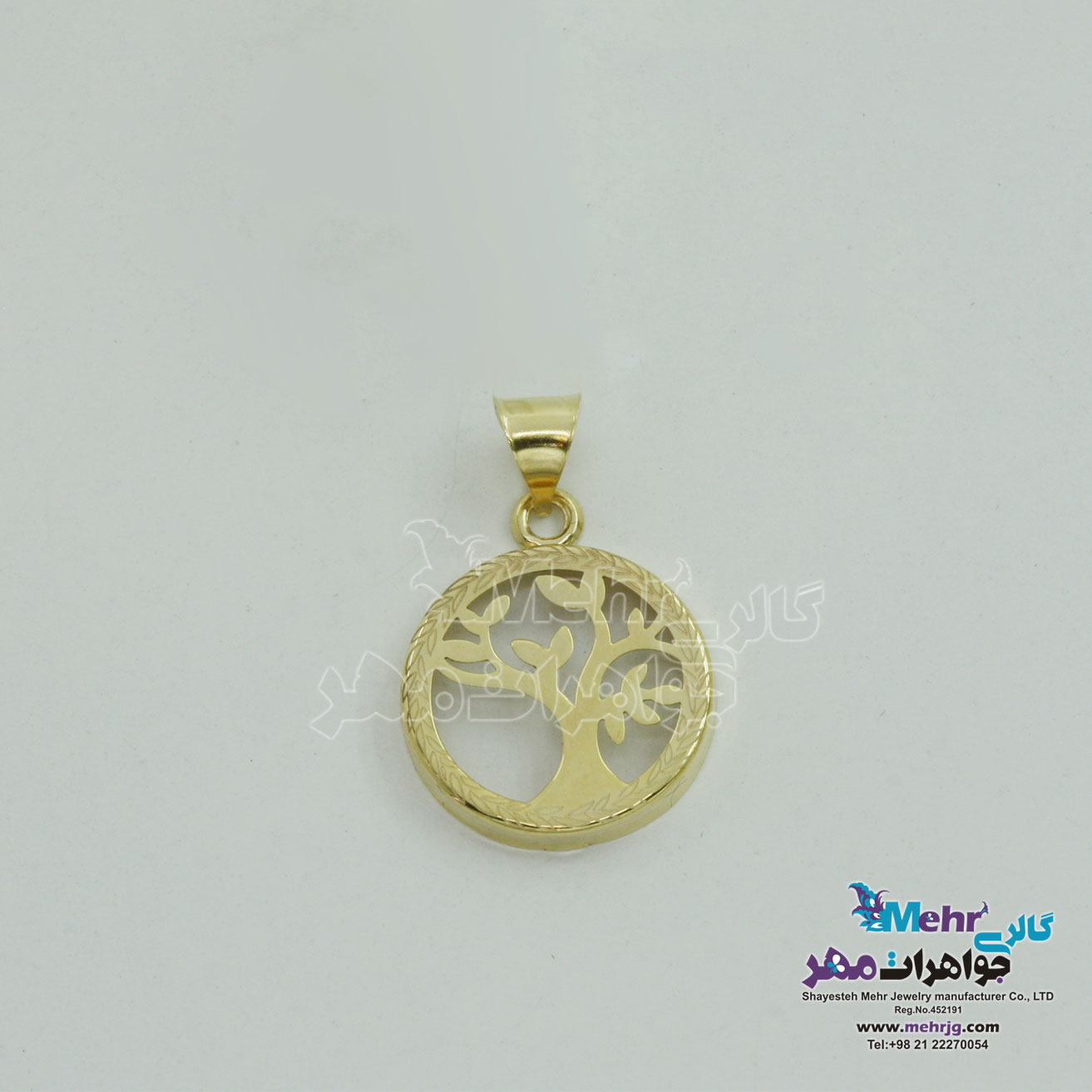 آویز طلا - طرح درخت زندگی