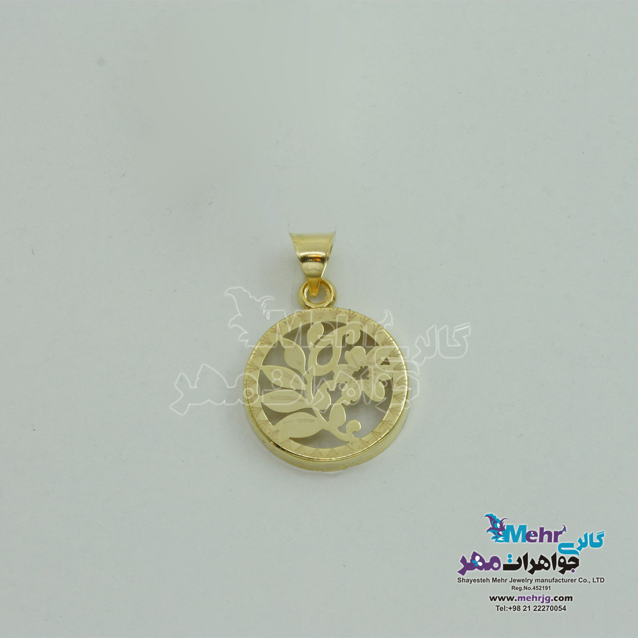 آویز طلا - طرح گل