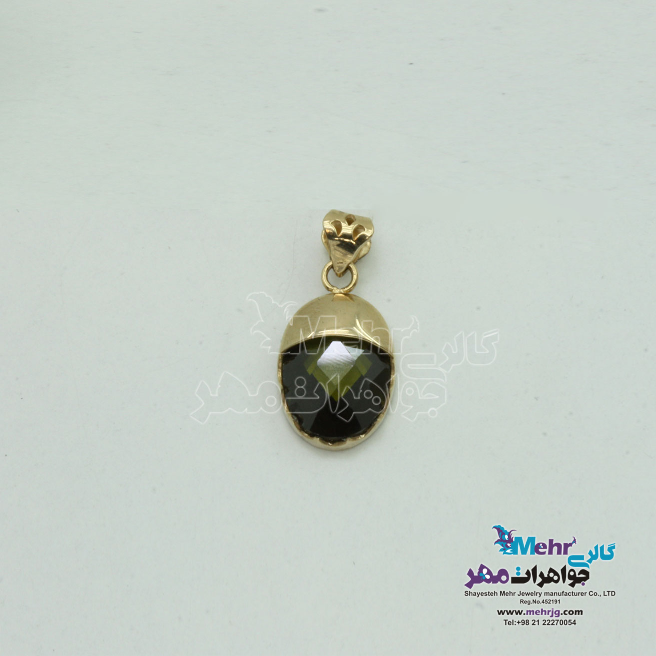 آویز طلا - طرح قطره رنگی