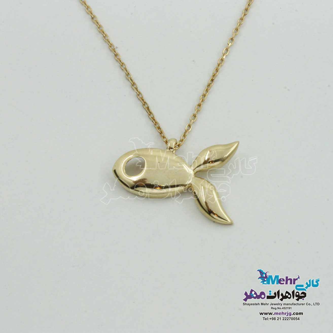 گردنبد طلا -  طرح ماهی