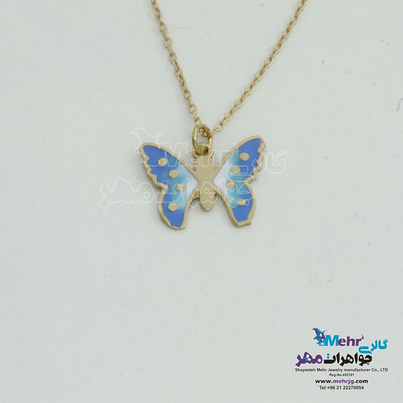 گردنبند طلا - طرح پروانه