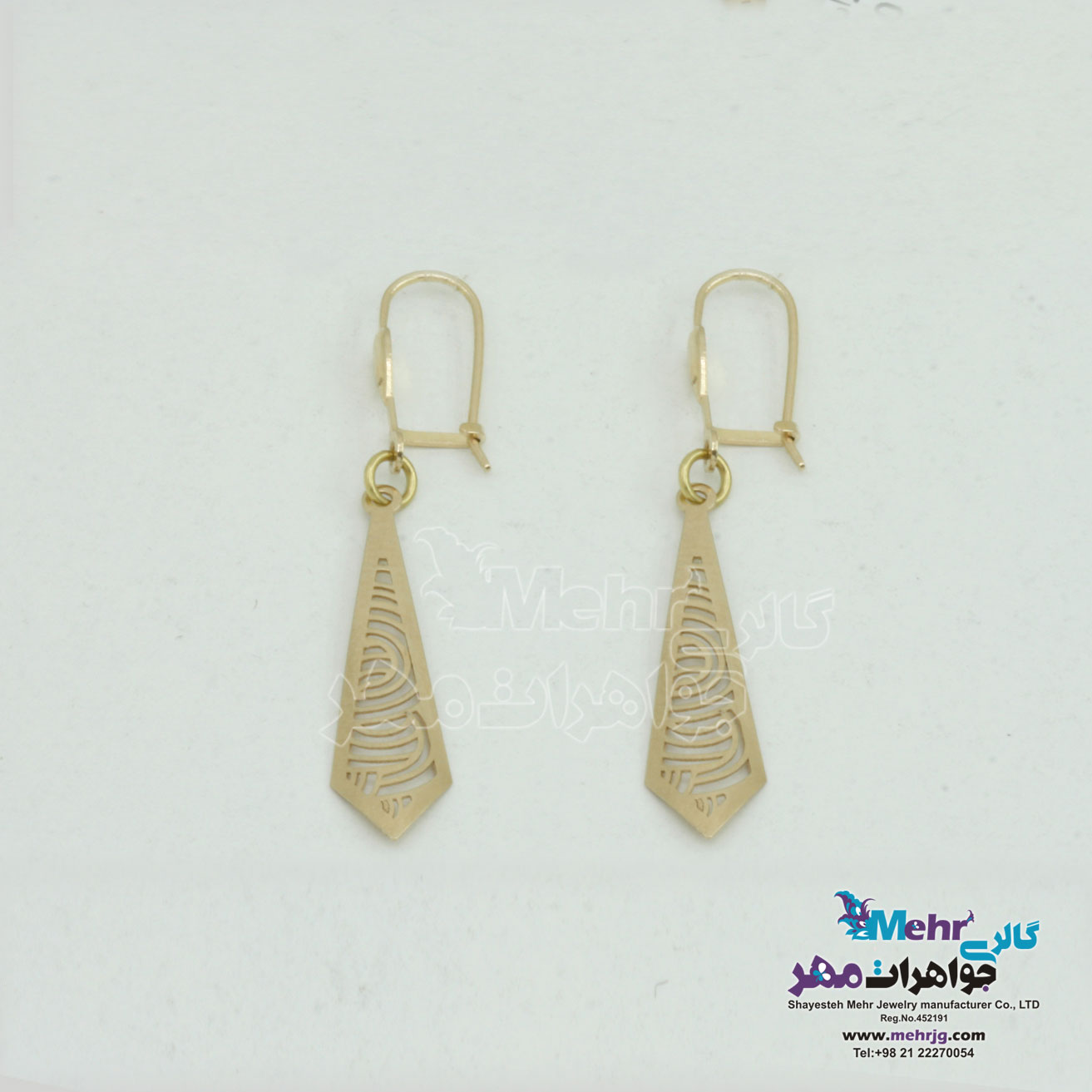 گوشواره طلا - طرح ابر و باد