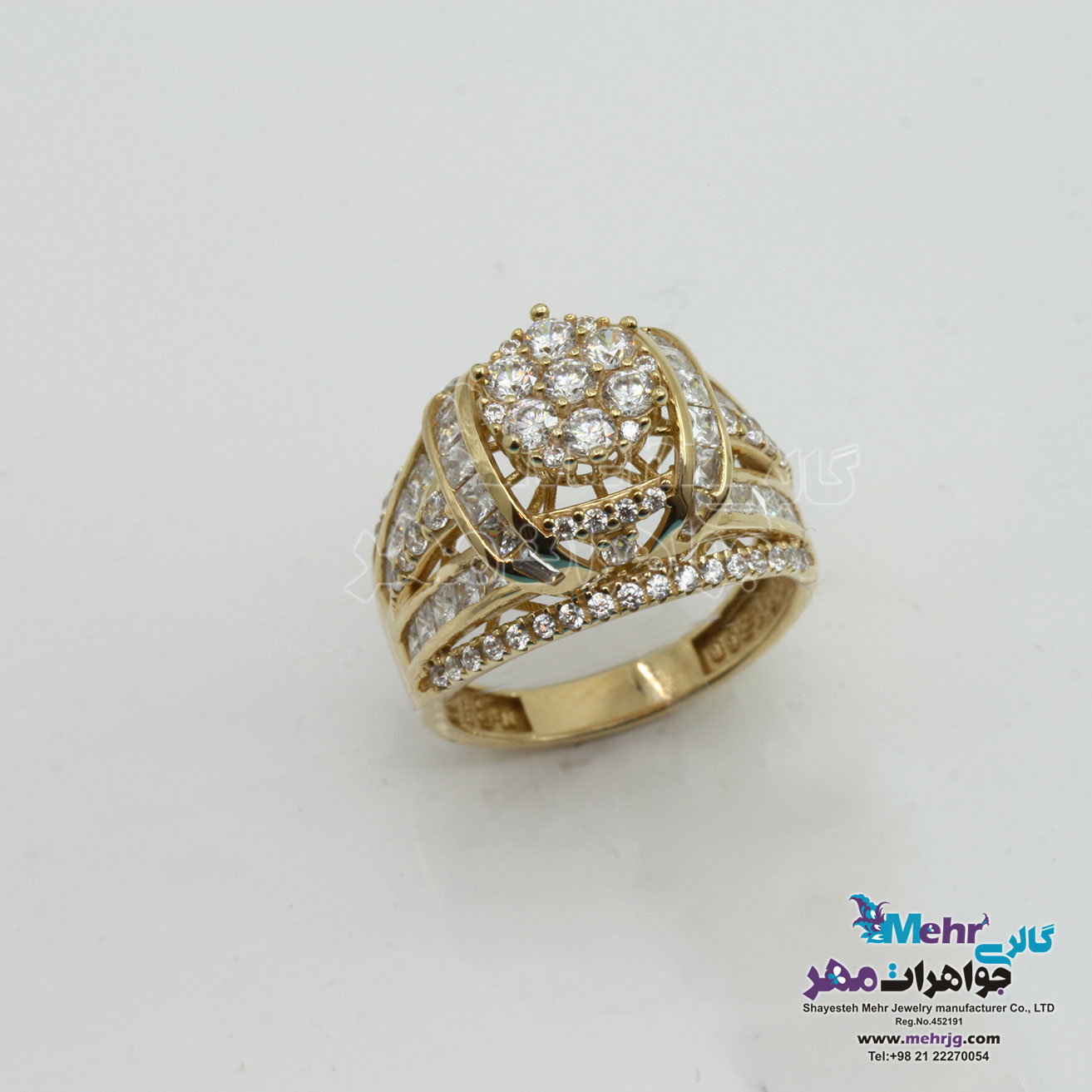 انگشتر طلا - طرح گل رویال
