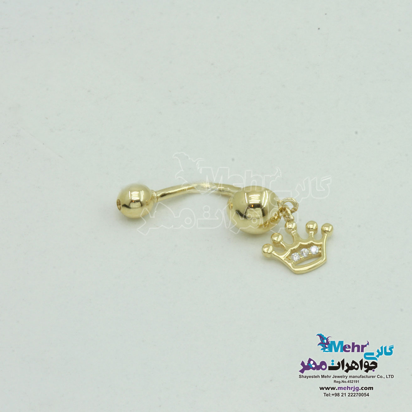 پیرسینگ طلا - طرح تاج رولکس