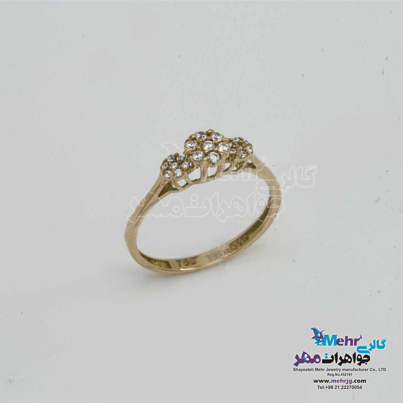 انگشتر طلا - طرح فلاور