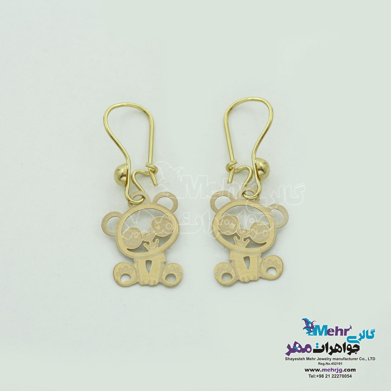 گوشواره طلا - طرح پاندا