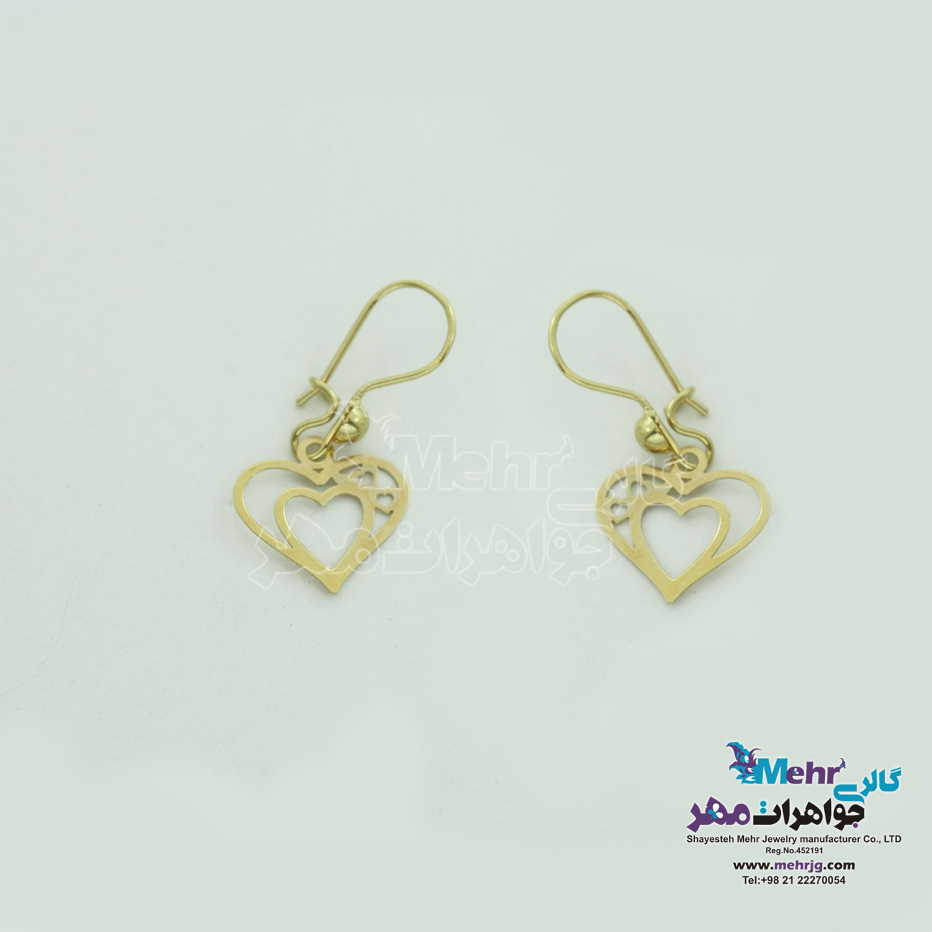 گوشواره طلا - طرح قلب