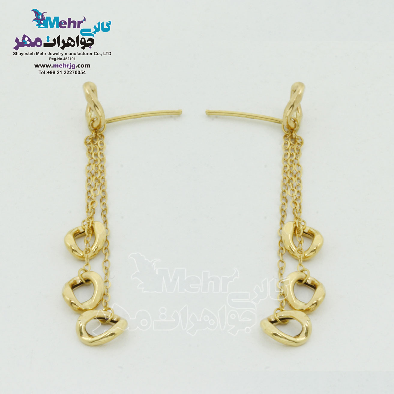 گوشواره طلا - طرح کارتیه