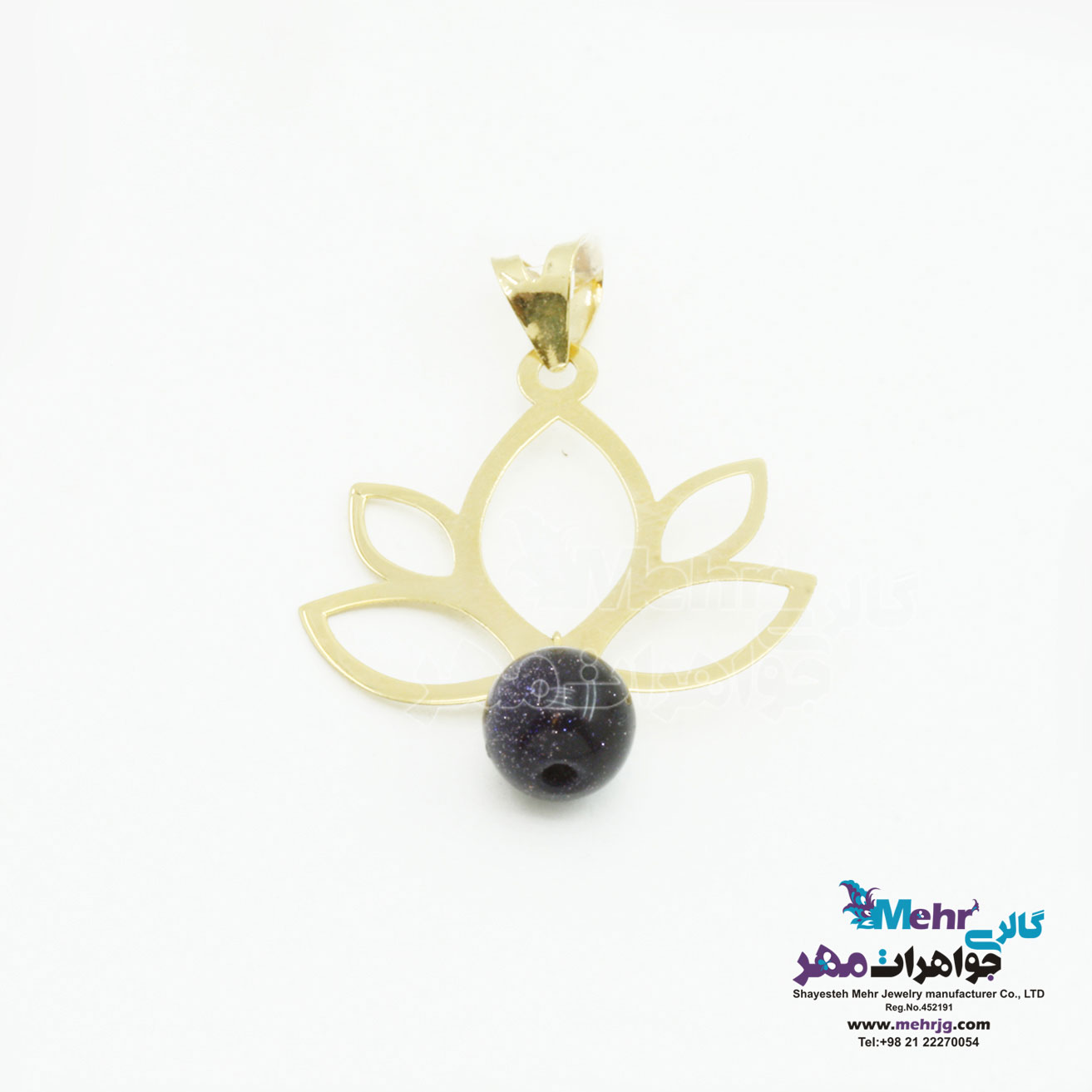 آویز طلا - طرح لوتوس