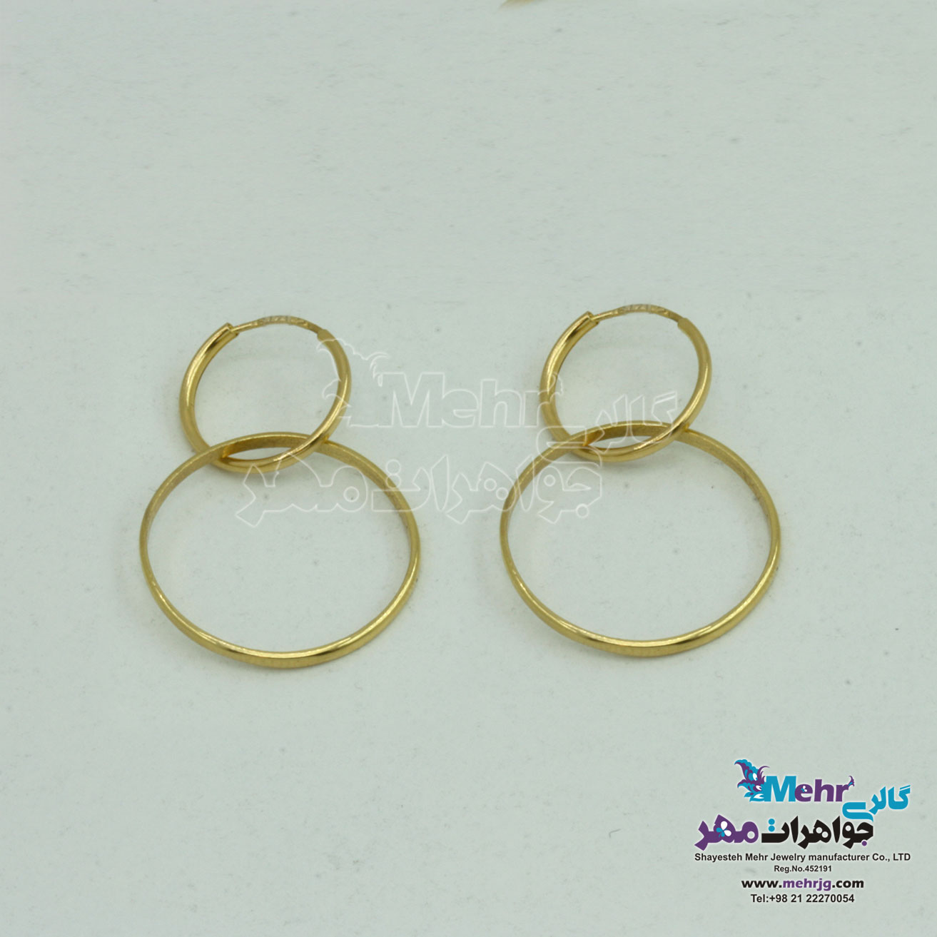 گوشواره طلا - طرح حلقه ای