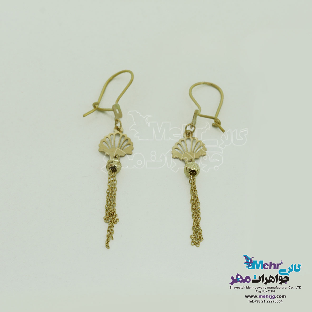 گوشواره طلا - طرح صدف
