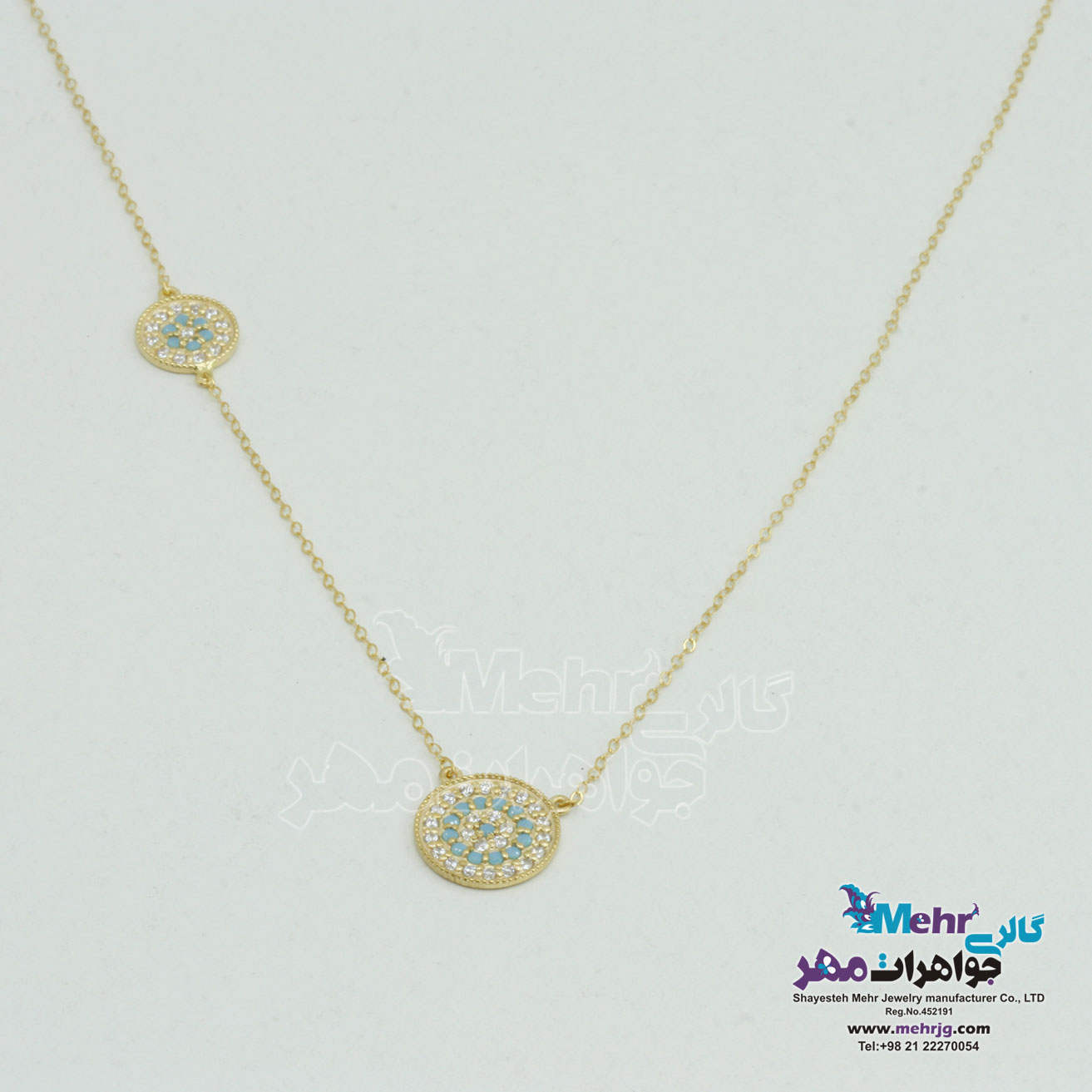 گردنبند طلا - طرح چشم نظر