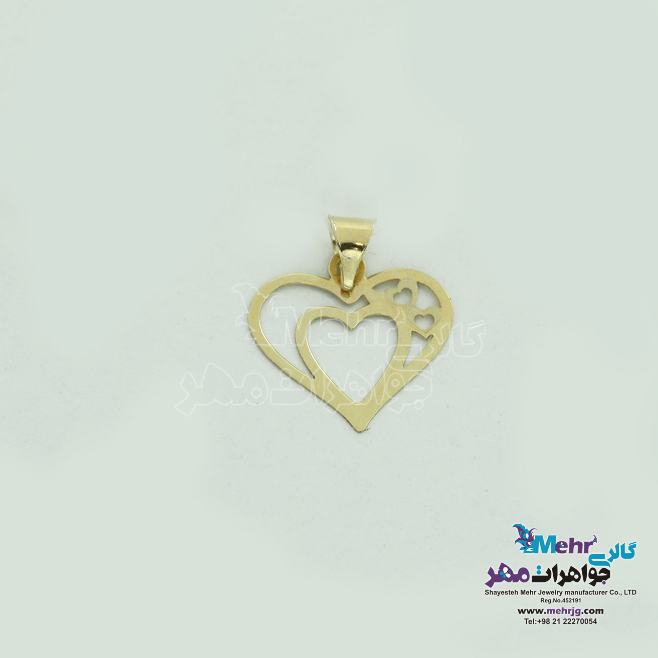 آویز طلا - طرح قلب