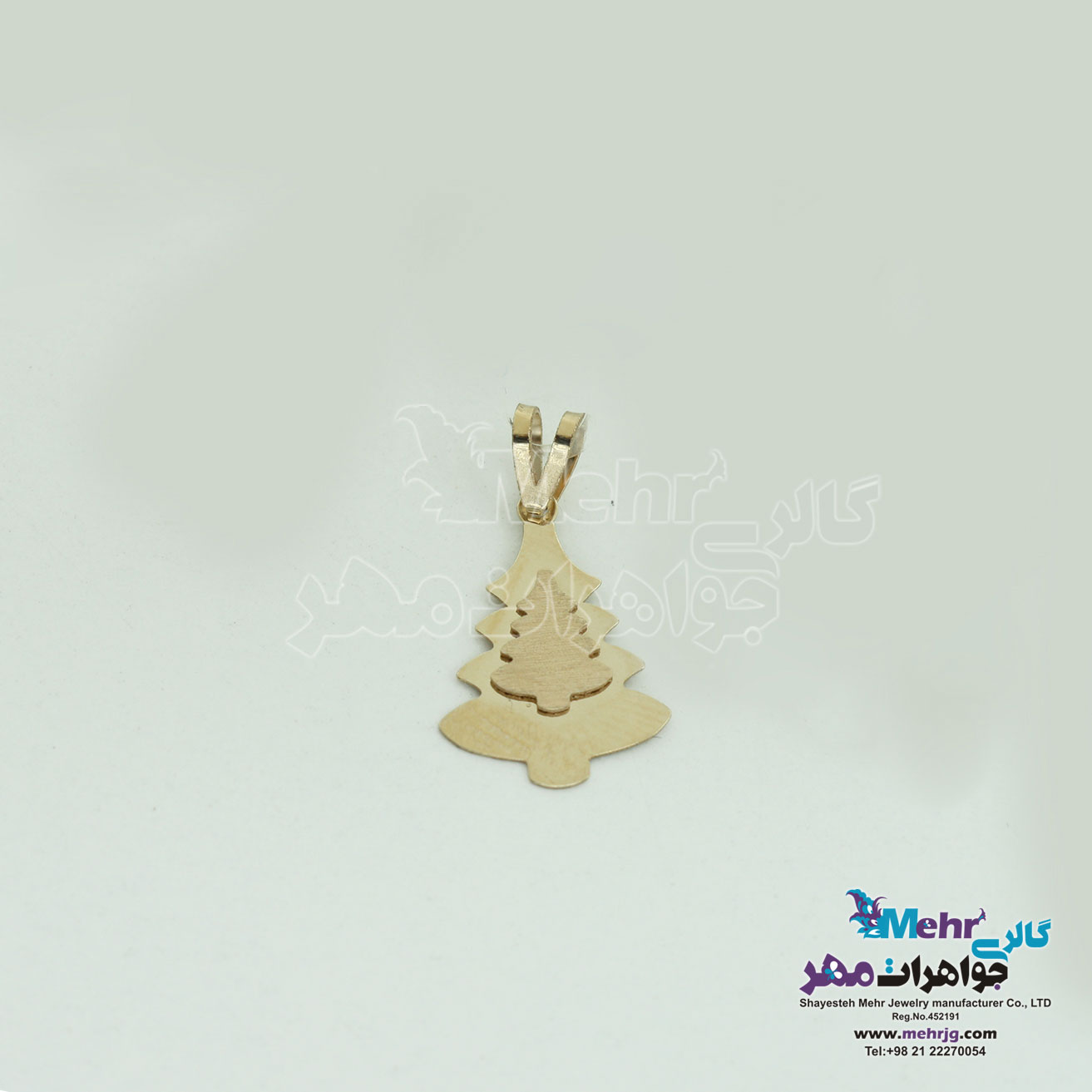 آویز طلا - طرح کاج