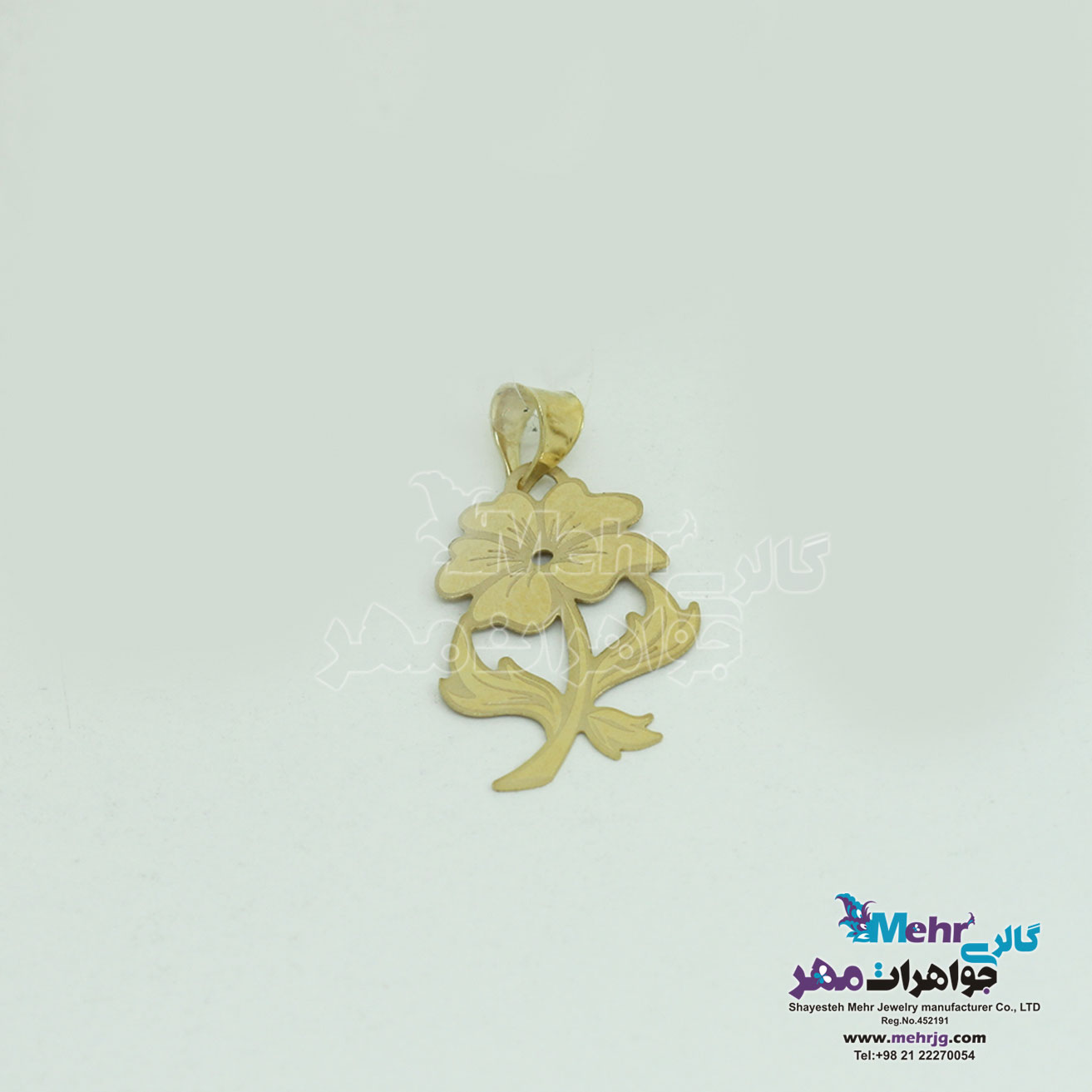 آویز طلا - طرح گل