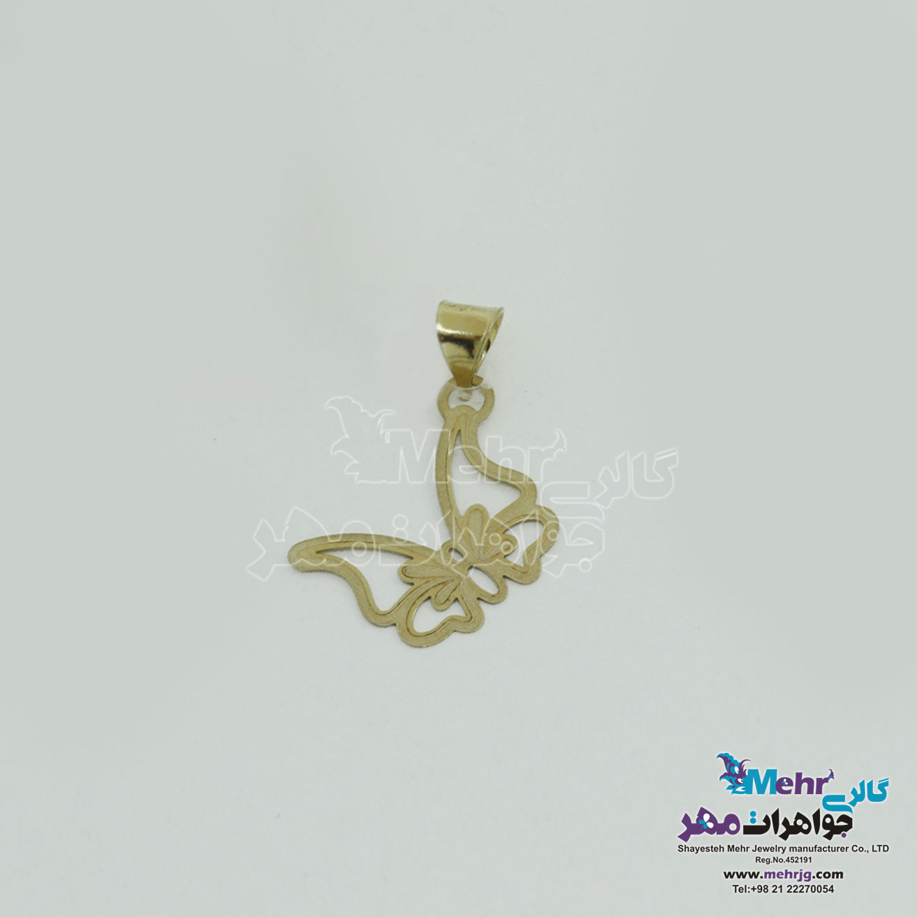 آویز طلا - طرح پروانه