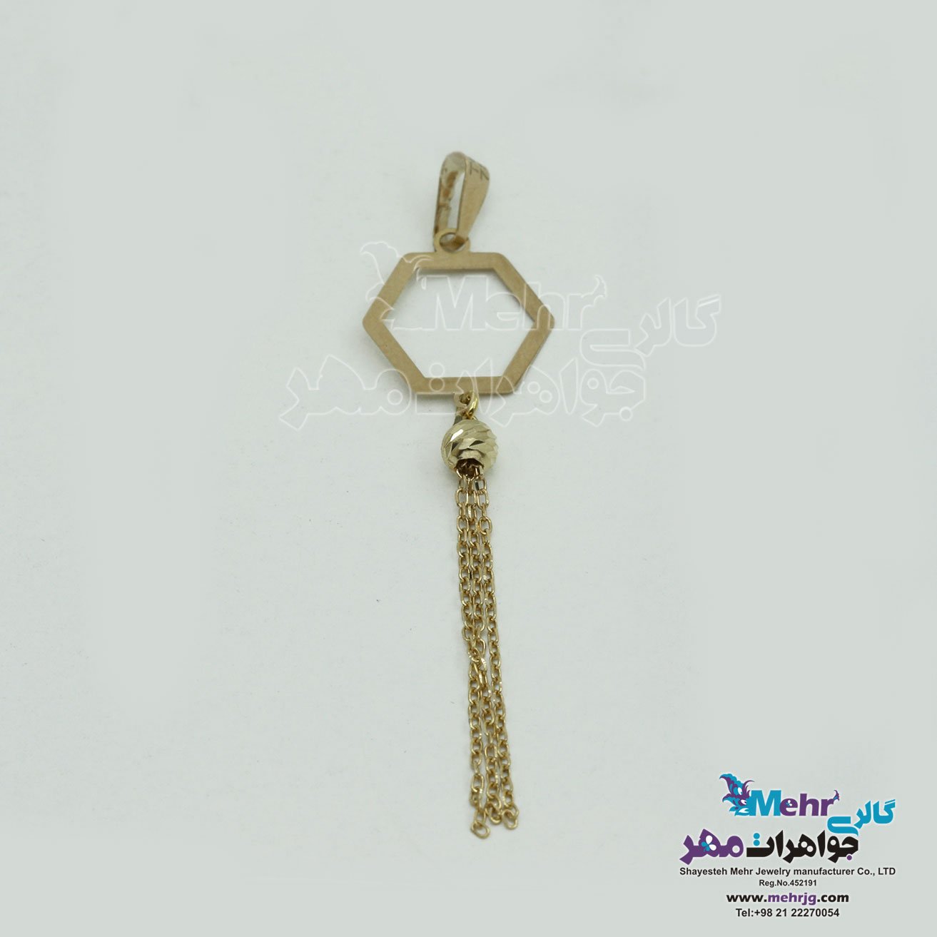 آویز طلا - طرح هندسی