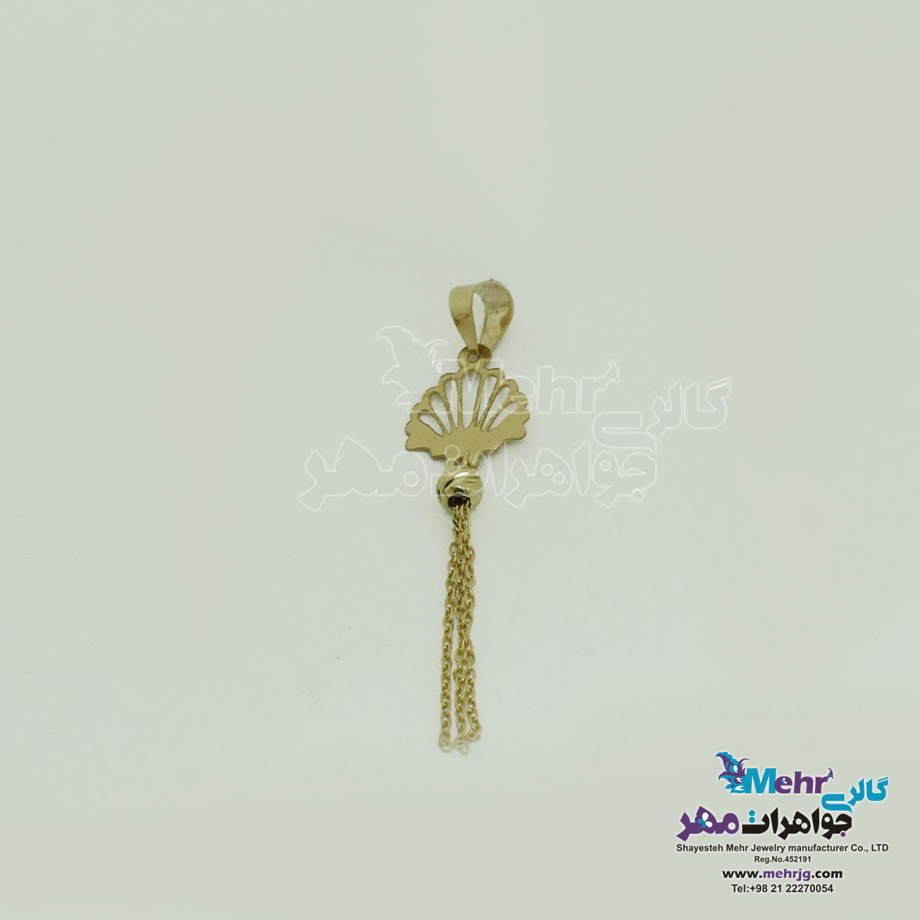 آویز طلا - طرح صدف