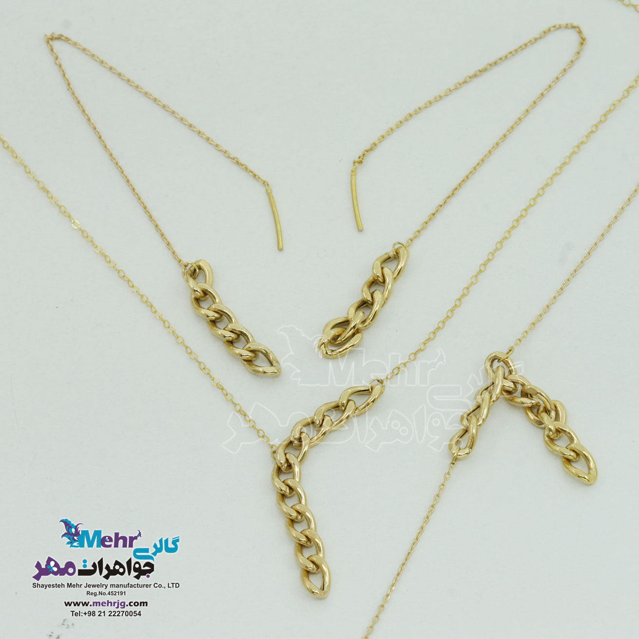 سرویس طلا - گردنبند دستبند گوشواره بخیه ای -طرح کارتیه
