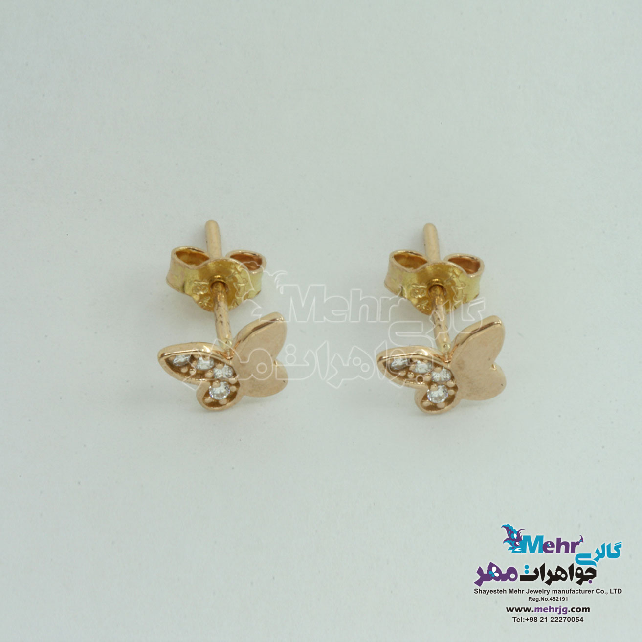 گوشواره طلا - طرح پروانه