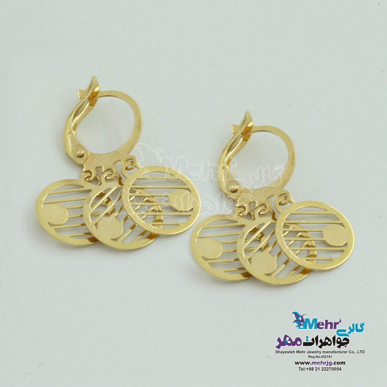 گوشواره طلا - طرح روکو