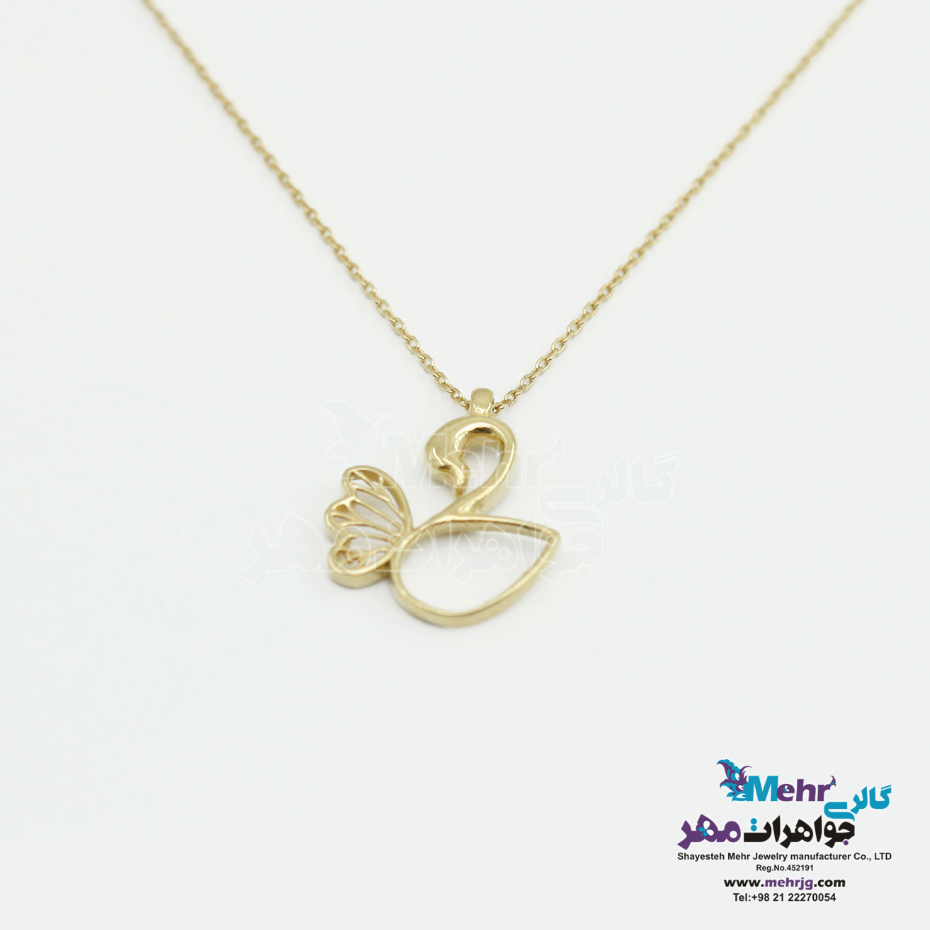 گردنبند طلا - طرح قو