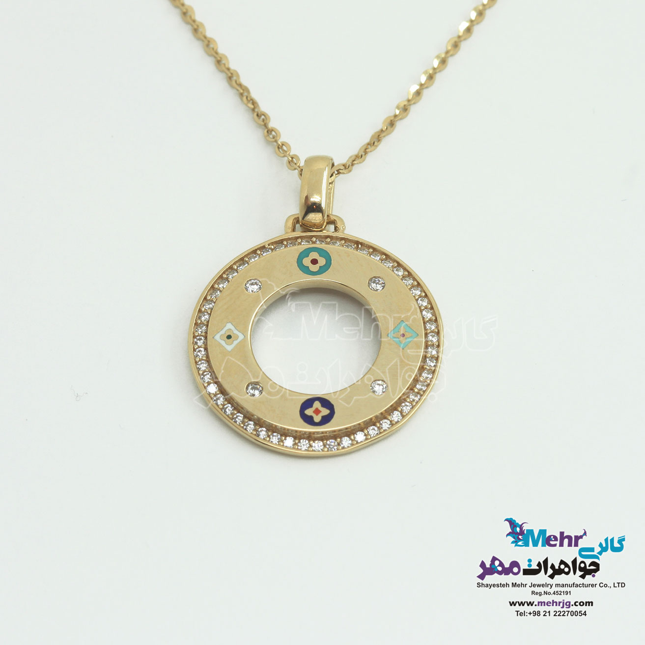 گردنبند طلا - طرح هندسی - دایره