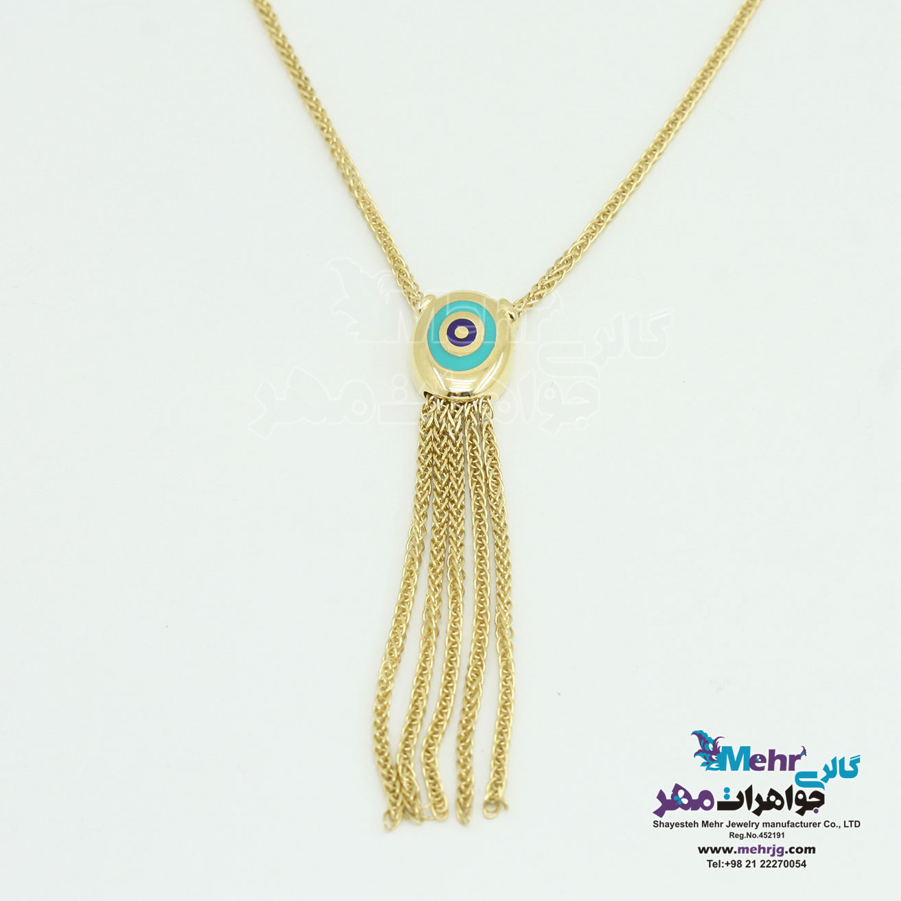 گردنبند طلا - طرح چشم نظر