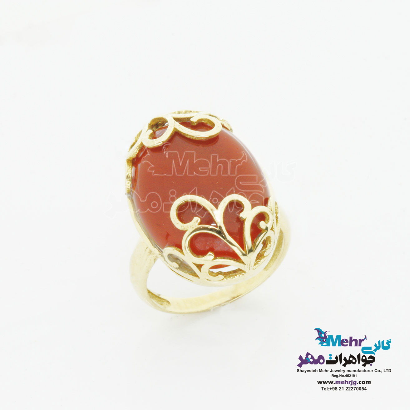 انگشتر طلا - طرح طاووس