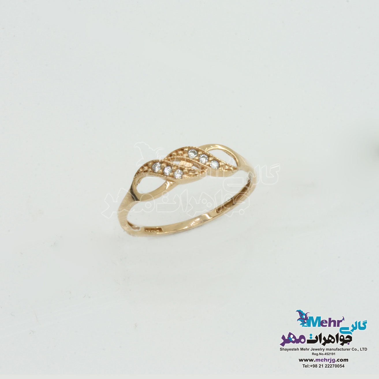 انگشتر طلا - طرح موج