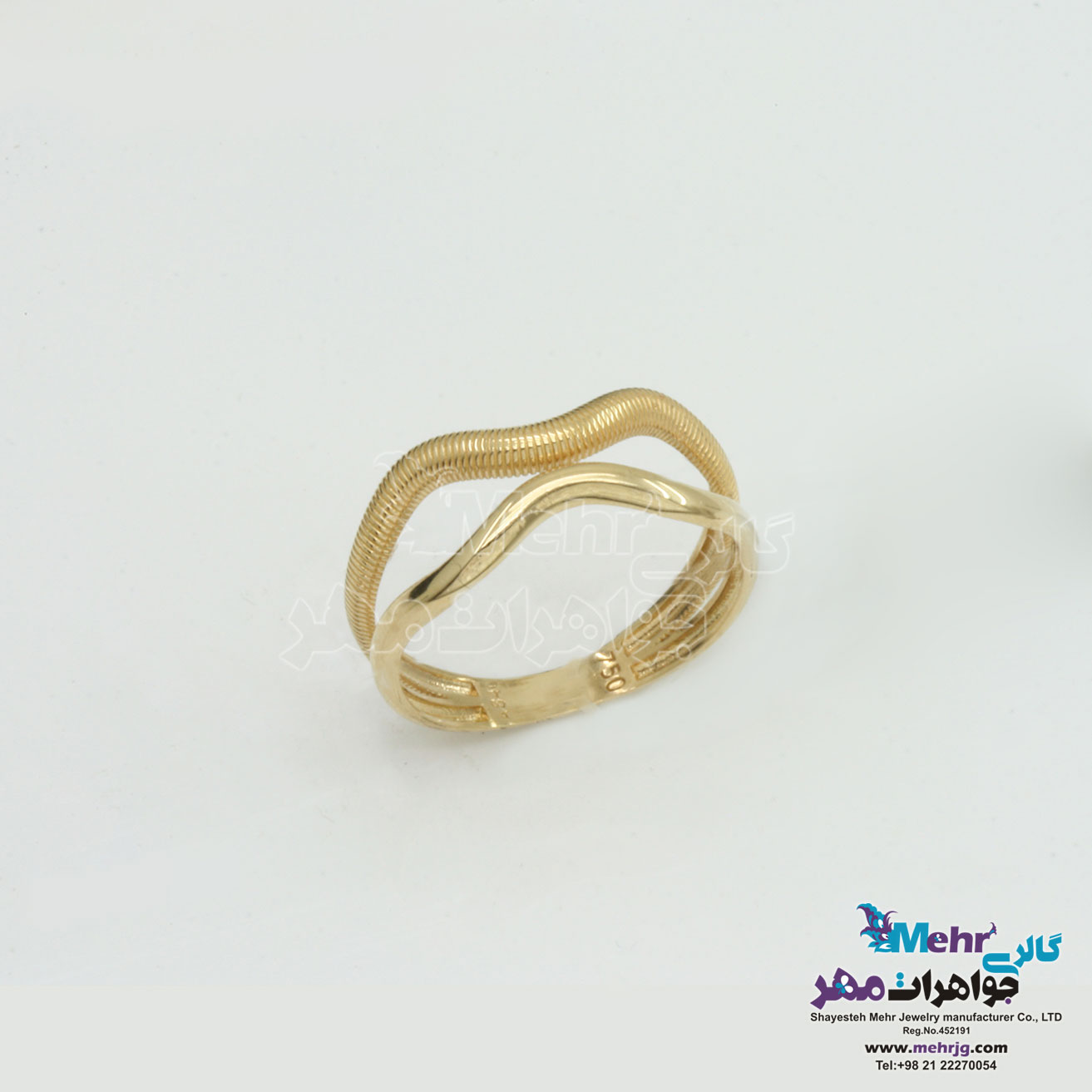 انگشتر طلا - طرح موج
