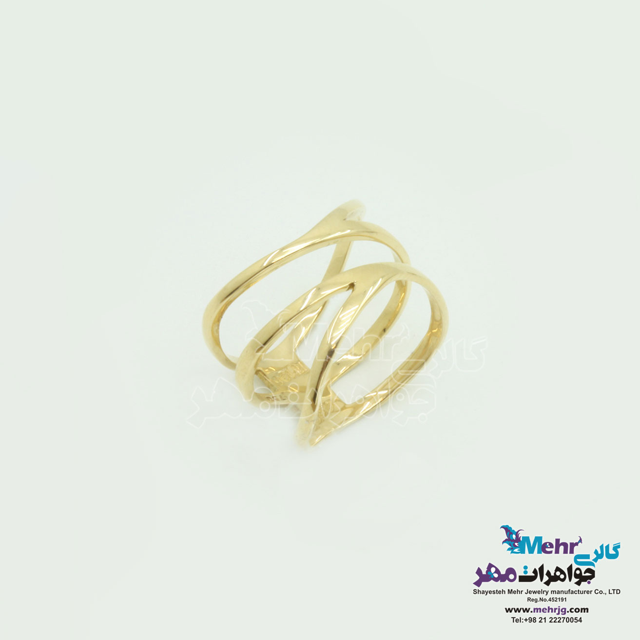 انگشتر طلا - طرح خطوط موازی