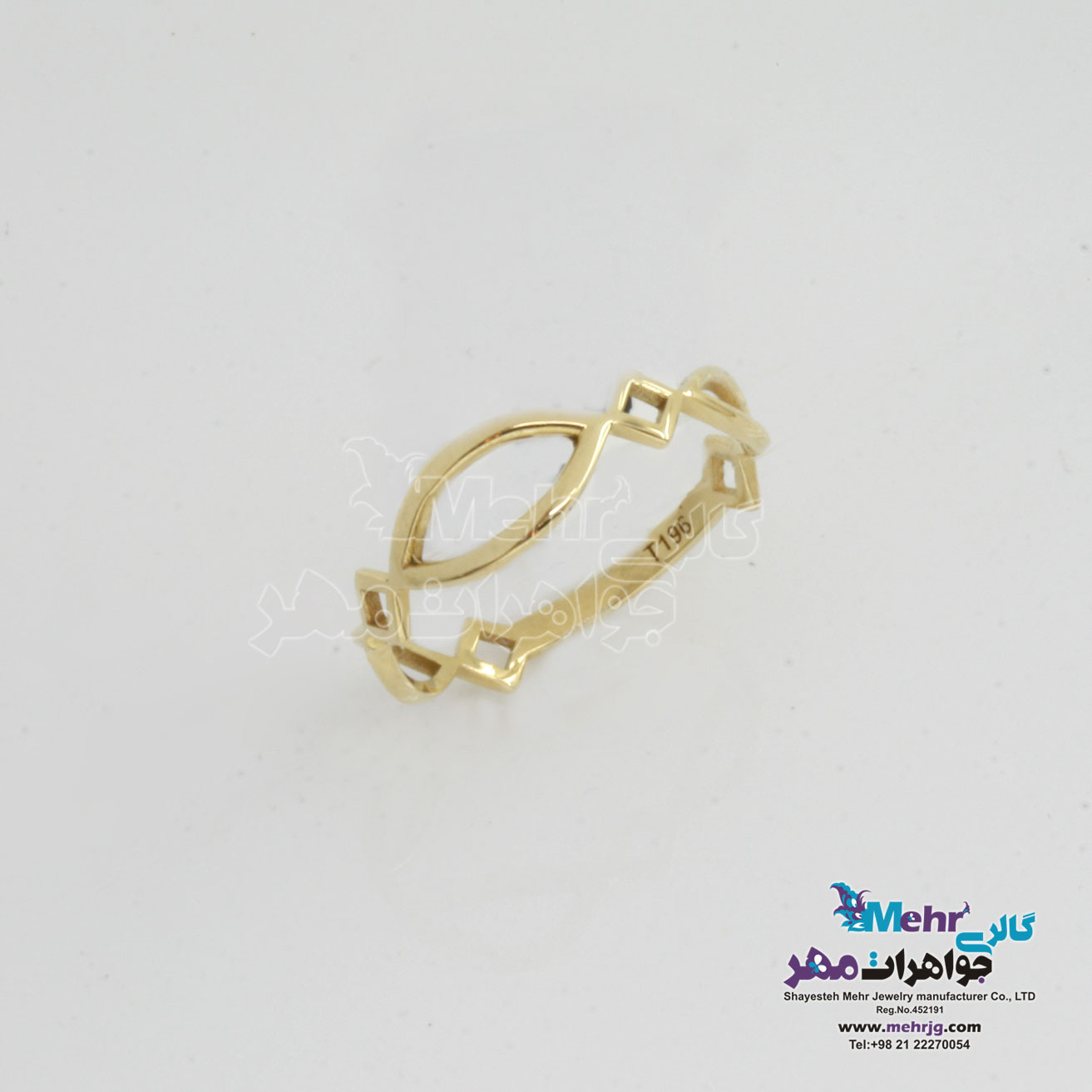 انگشتر طلا - طرح هندسی