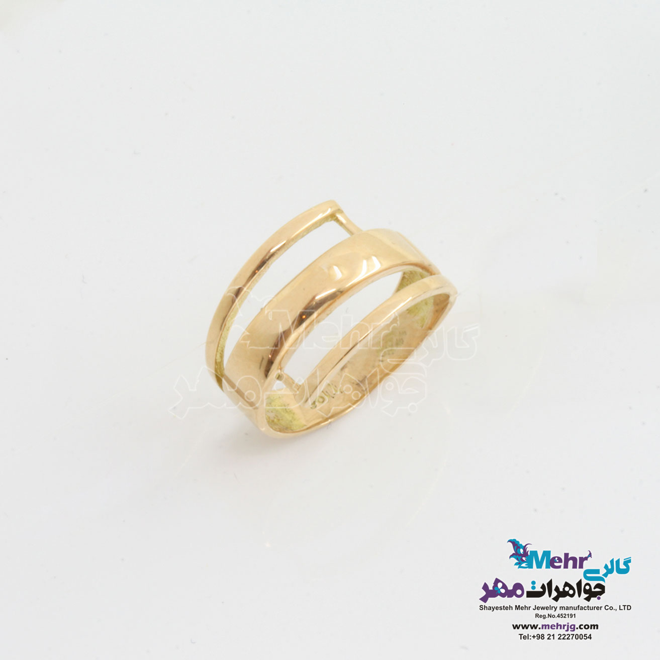 انگشتر طلا - طرح خطوط موازی