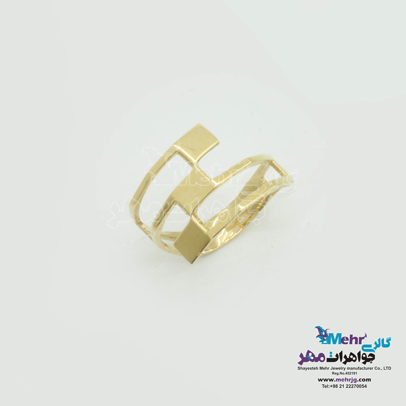 انگشتر طلا - طرح شطرنجی