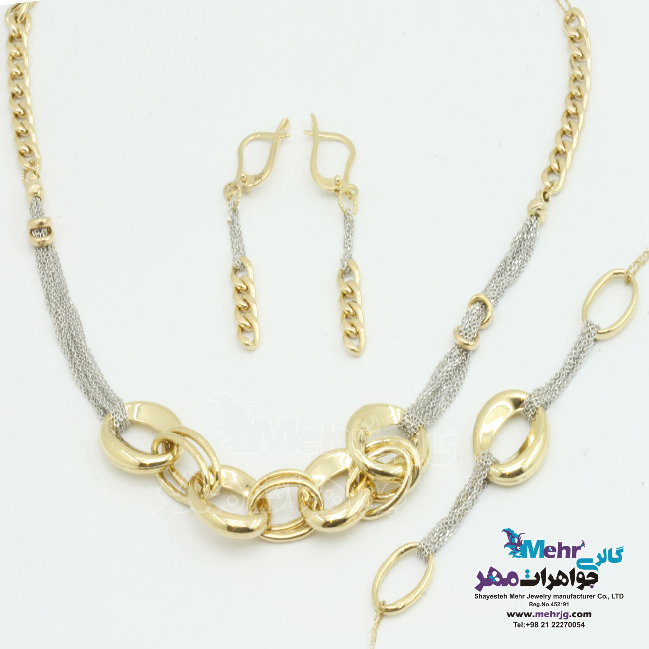 سرویس طلا - گردنبند - دستبند - گوشواره  - طرح کارتیه