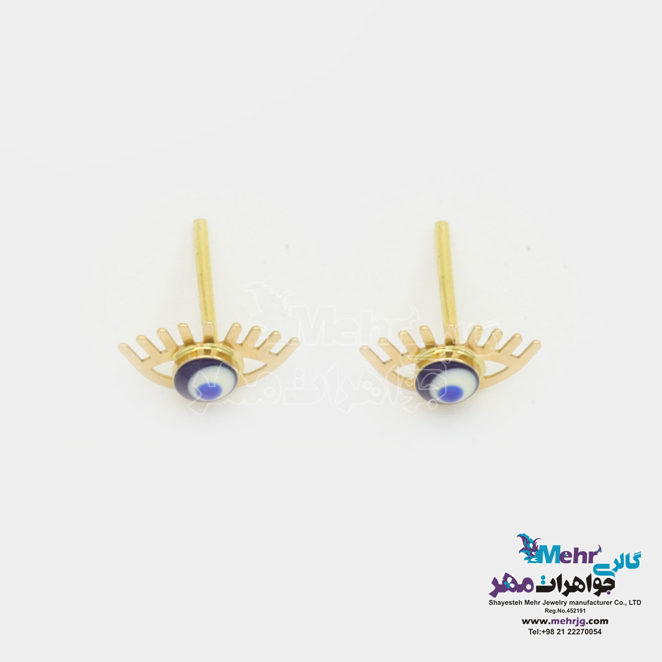 گوشواره طلا - طرح چشم نظر