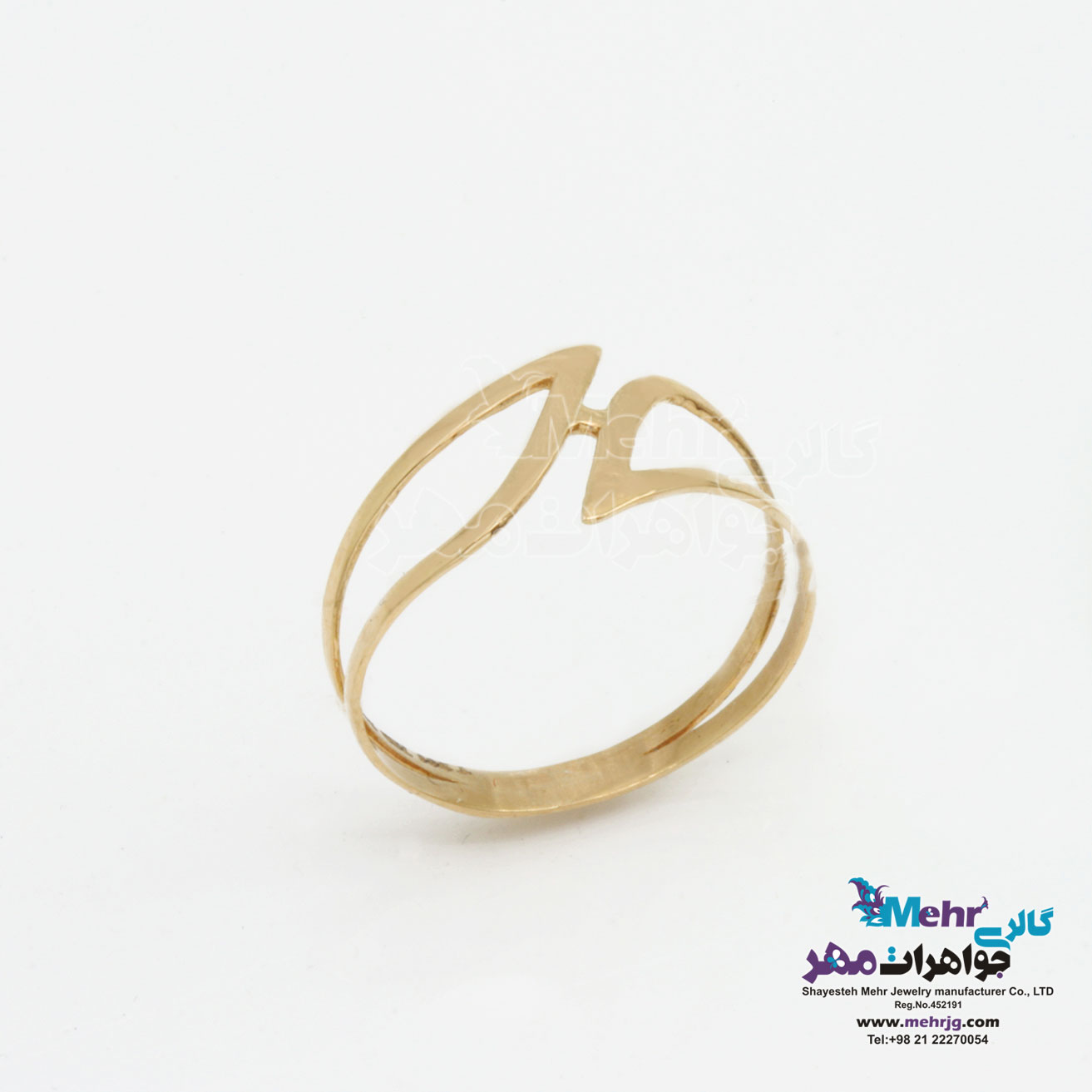 انگشتر طلا - طرح خطوط موازی