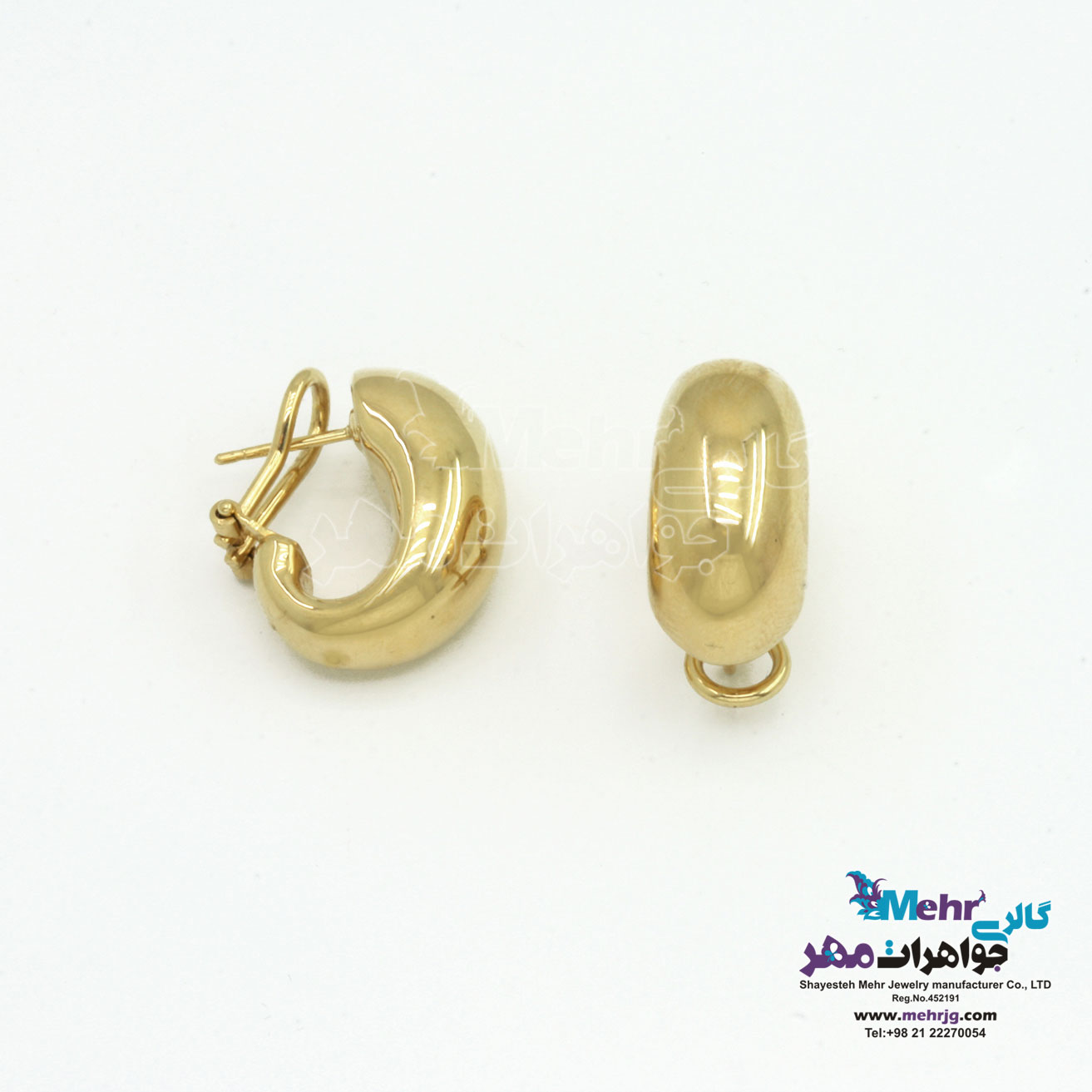 گوشواره طلا - طرح حلزونی