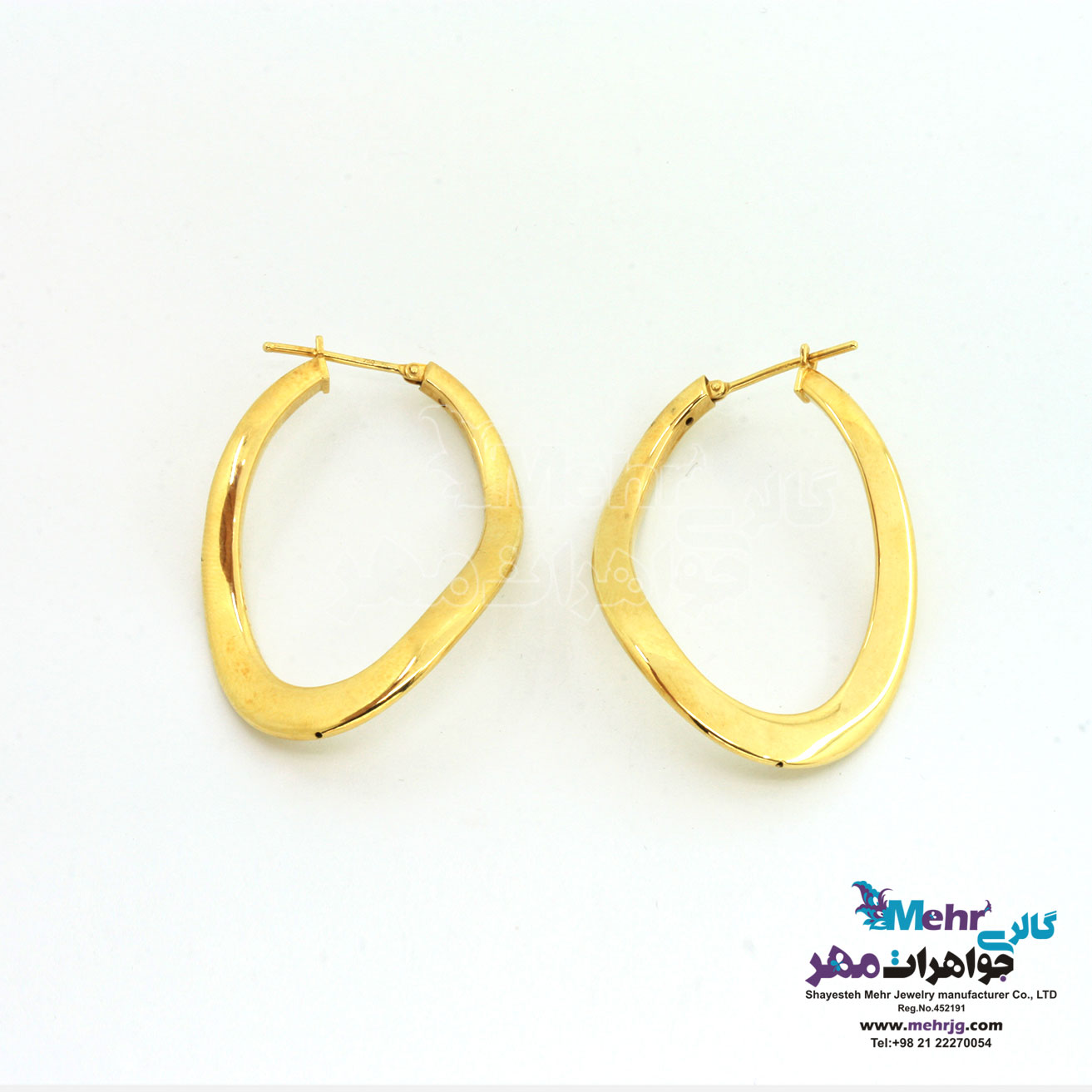 گوشواره طلا - طرح موج