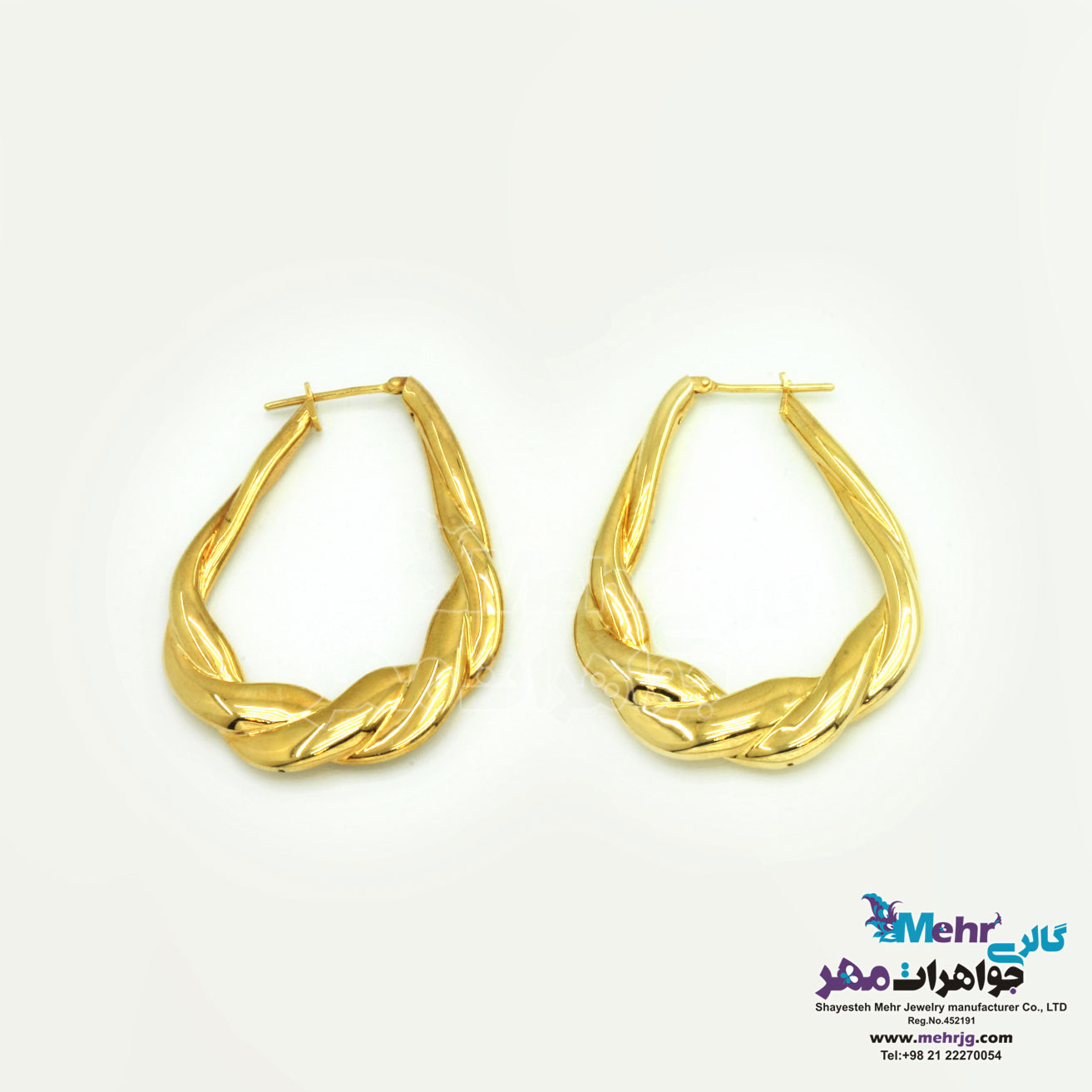 گوشواره طلا - طرح پیچک