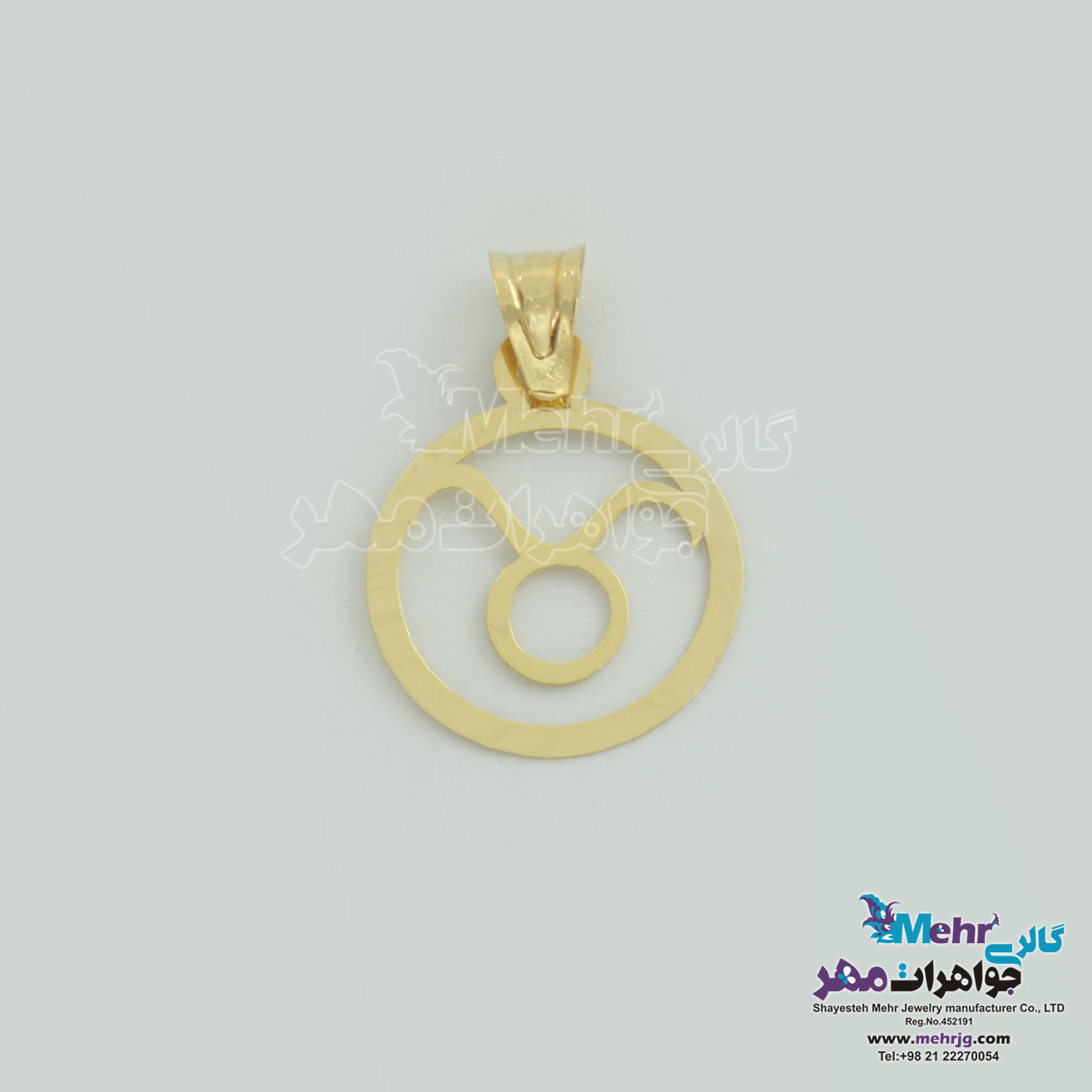 آویز طلا - طرح ماه تولد یونانی