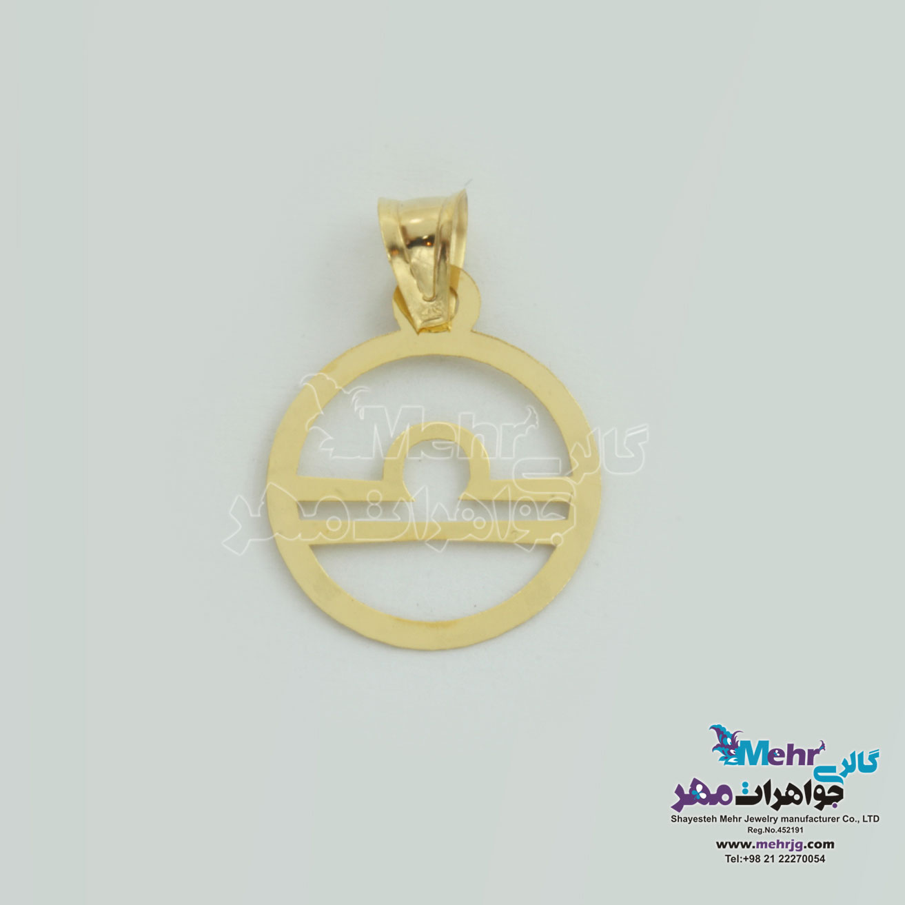 آویز طلا - طرح ماه تولد یونانی