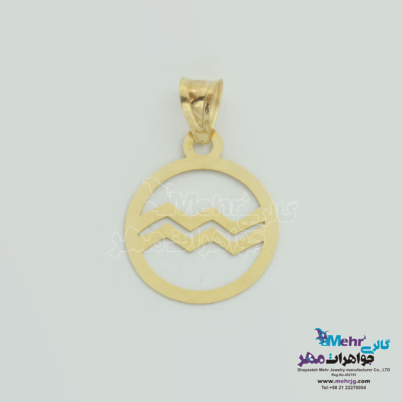 آویز طلا - طرح ماه تولد یونانی
