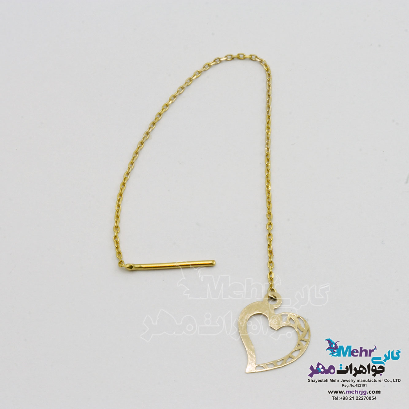 گوشواره طلا - طرح قلب