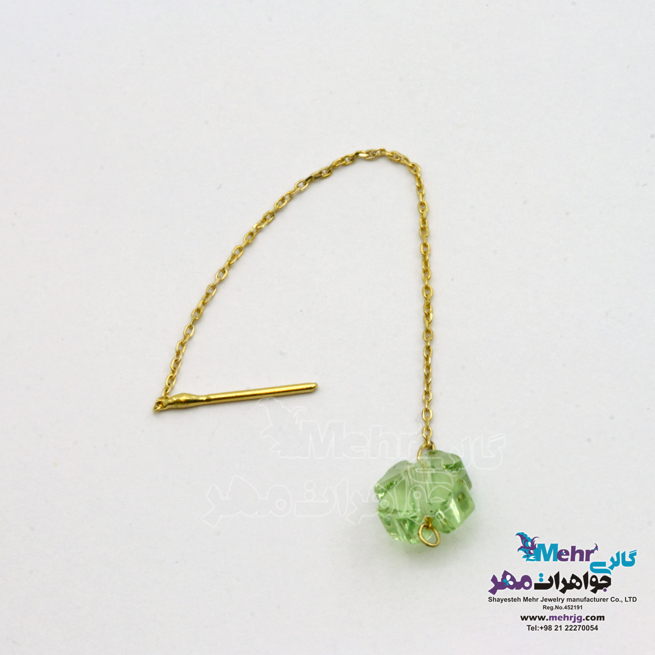 گوشواره طلا - سنگ سواروسکی گل