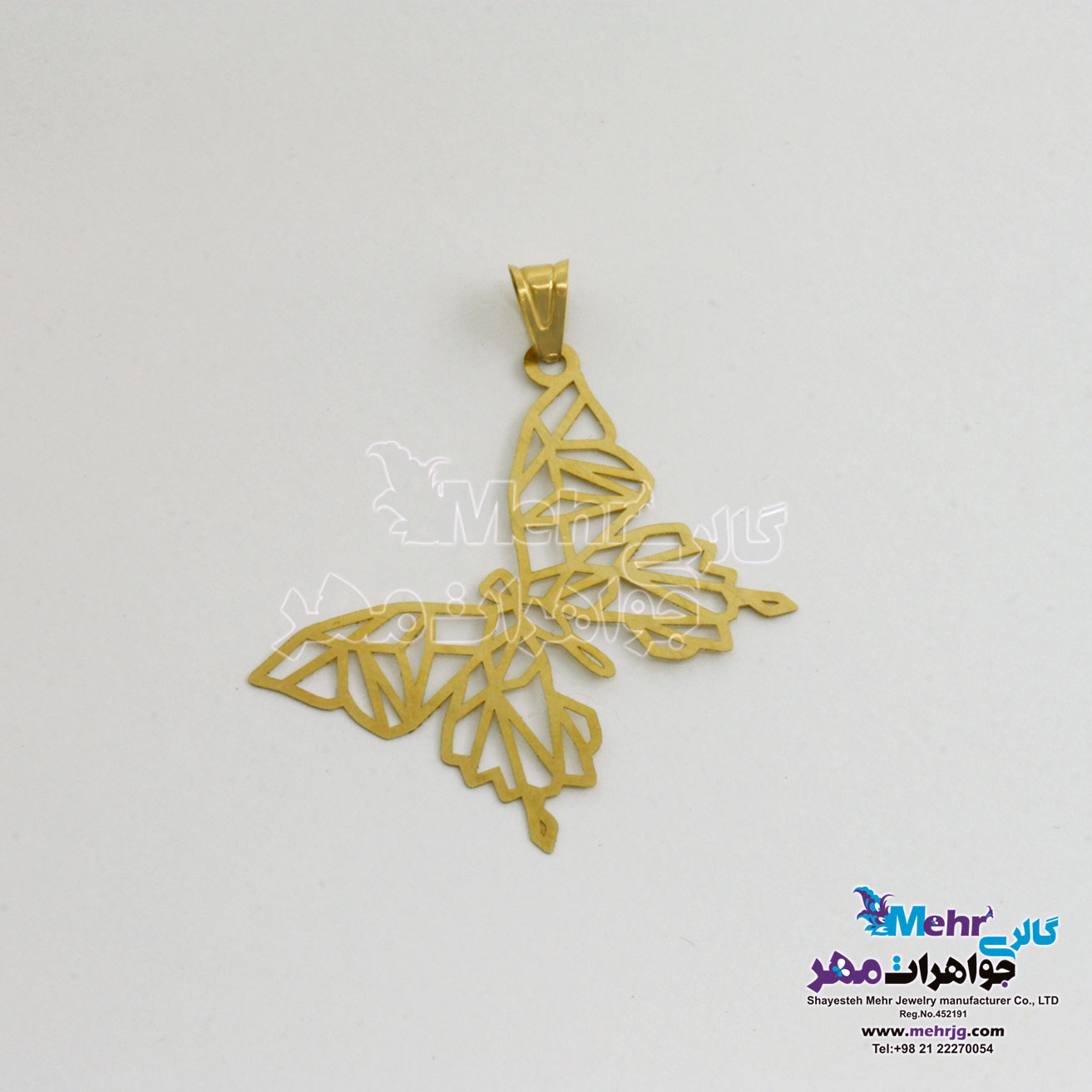 آویز طلا - طرح پروانه