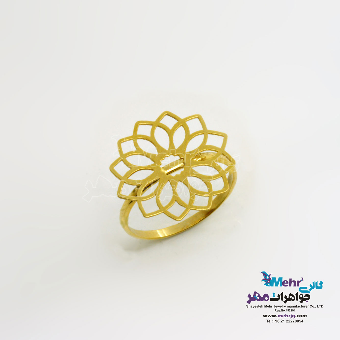 انگشتر طلا - طرح شمسه