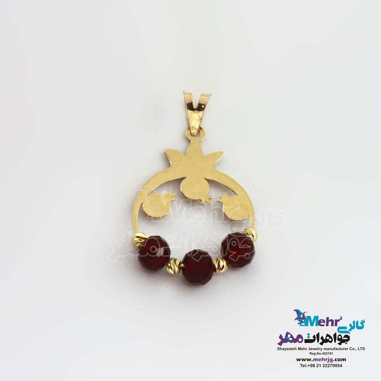 آویز طلا - طرح انار