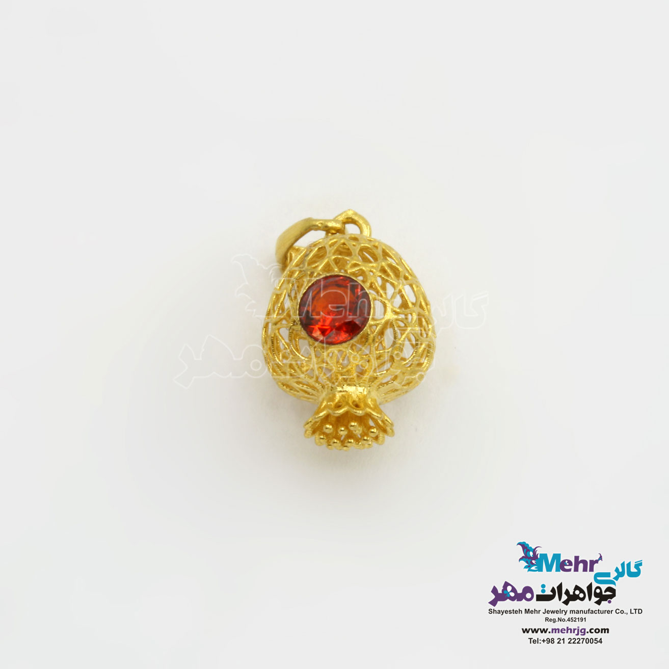 آویز طلا - طرح انار توری